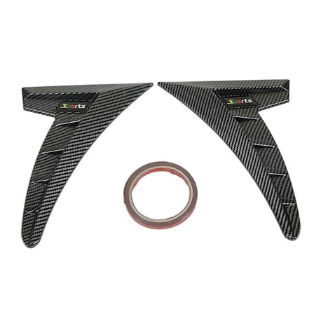 Par Side Air Vent Trim Sport Style TPU Høj Tæthed Universal Side Air Outlet Ramme til Bil Kulfiber Style TJO