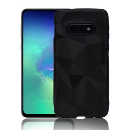 Samsung Galaxy S10e Skal - Trendy Geometric Case - Svart Matt Svart