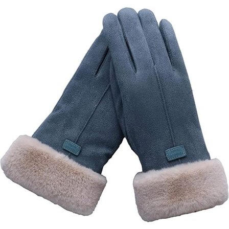 Varme Vinterhandsker til Kvinder med Touchscreen, Ruskind, Tykt For, Vinterhandsker til Kvinder Udendørs