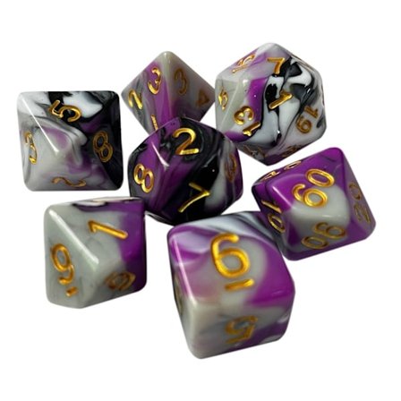 7 kpl DND-noppaa, monitahoinen noppa 8 8