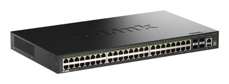 D-LINK 48 Ports GE PoE(30W) 4 Ports 10G SFP+ Managed, 370W