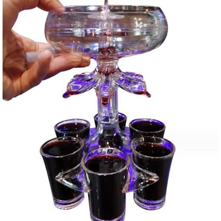 Akrylvinspruta med glas