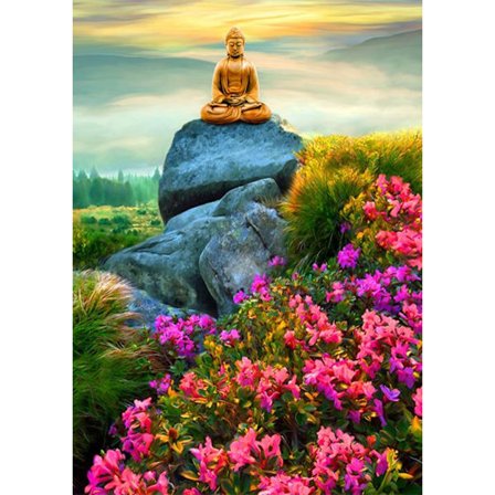 30x40cm 5D DIY Diamantmålning Full, Buddha Staty Serie#D, DIY Diamant Strass