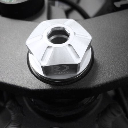 Styrestammemutter RDMOTO Sølv