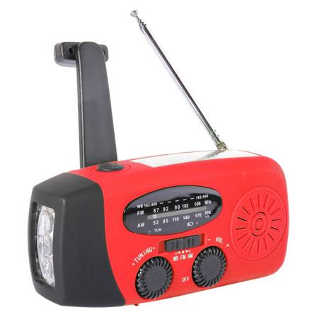 Aurinkoradio, selviytymiskäsikampi Dynamo AM/FM hätäilmaradio, ladattava kotitalous- ja ulkokäyttöön, retkeilyyn