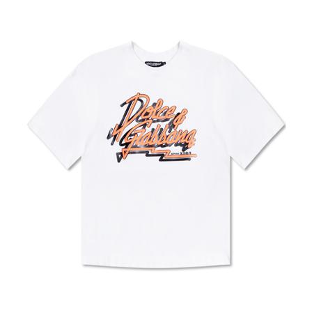 Dolce & Gabbana T-shirt with logo Hvid, Dame T-shirts