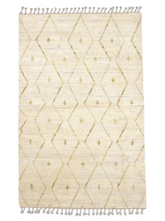 130X201 Koberec Berber Carpet Moderní Oranžová/Béžová (Vlna, Afghánistán) Carpetvista