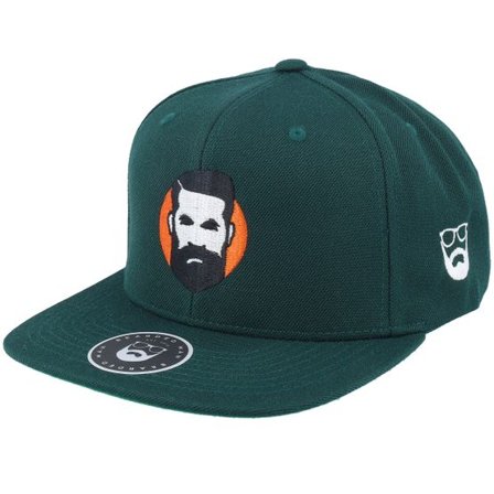 Bearded Man - Grön snapback Keps - Sunshine Man Green Snapback @ Hatstore