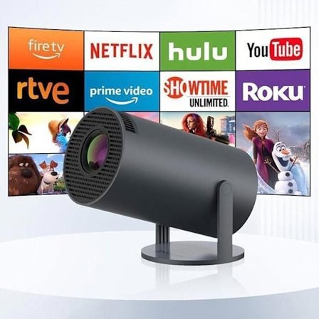(hy300) Mini Kannettava Projektori - Bluetooth Auto - Full HD Älykäs Videoprojektori - 4K Tuki - Wifi 6 ja BT 5.0
