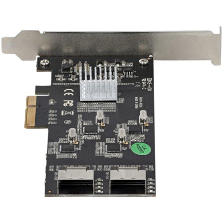 StarTech 8 Port SATA PCIe Card, PCI Express 6Gbps SATA Expansion Card with 4 Host Controllers, SATA PCIe Controller Card, PCI-e x4 Gen 2 to SATA III