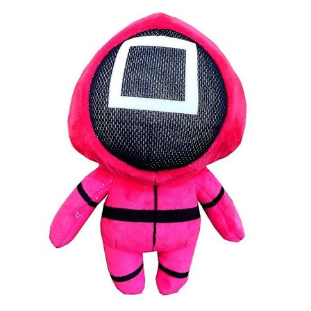 22 cm squid game plyschleksak Söt tecknad docka man i rött