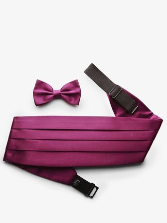 John Henric Men's Plum Purple Cummerbund Size Onesize