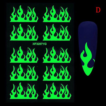 1 Arkin Hehku Pimeässä 3D Halloween Kynsitarra Valoisa Kynsitarra Perhonen Kurpitsa Kynsitarrojen Koristeet