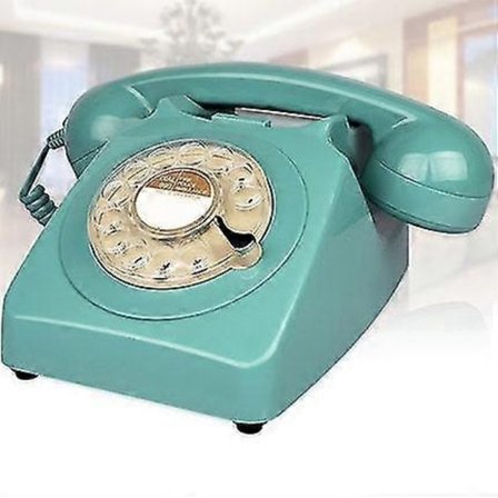 Telefon med drejeskive, retro, gammeldags fastnettelefoner, klassisk telefon med ledning, metalklokke og genopkaldsfunktion, boligindretning - Perfet