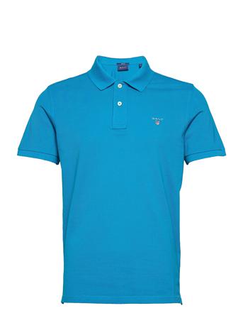 Original Pique Ss Rugger Polos Short-sleeved Blå GANT