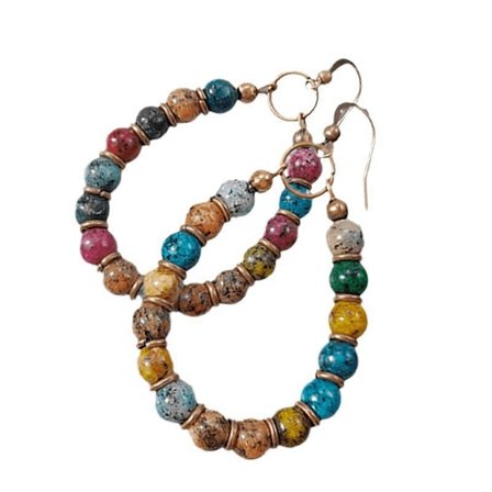 Unikke Håndlavede Bohème Øreringe med Natursten Stilfulde Dråbeøreringe Charm til Modebevidste Personer