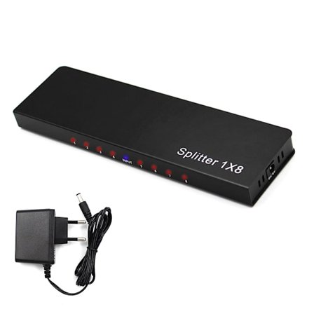 1 In 8 Out 1x8 HDMI-kompatibel Switch Splitter Converter Box Switcher Selector för DVD för PS3 HDTV 4K 30Hz Adapter