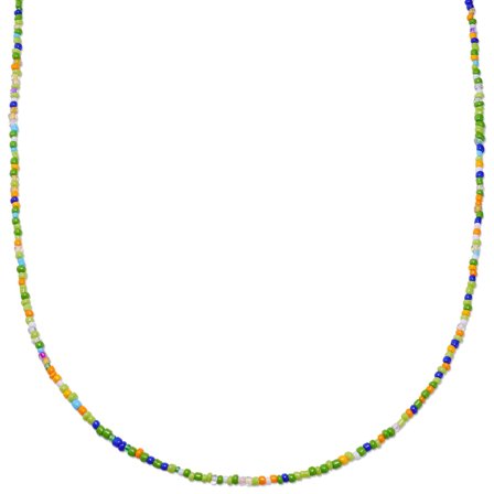 Amalfi | Collana verde con perline in vetro multicolore per uomini - Collane di perline