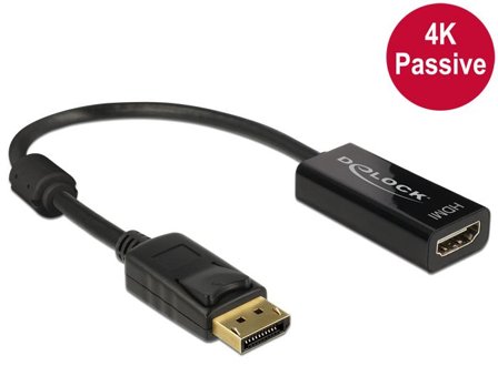 Delock video adapter - DisplayPort / HDMI - 20 cm