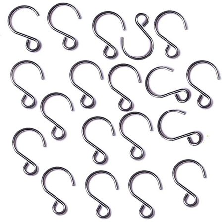 [80 stk] S-formet krystalperle gardinkrog 25mm mini krog DIY Je