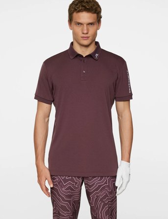J. Lindeberg Tour Tech Polo - Burgundy - XXL