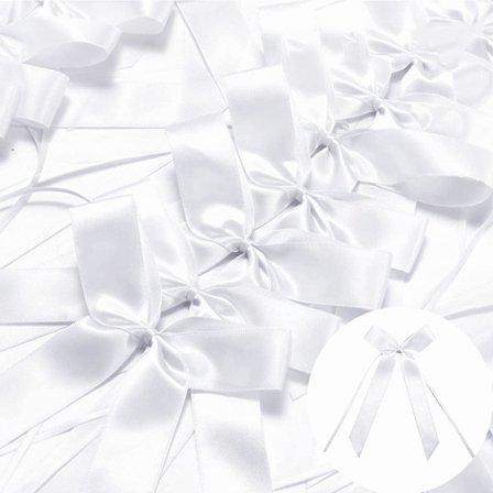 Satin Bil Dekoration, 100 stk Bryllup Dekoration Sløjfer, Bryllup Dekoration Sløjfe, Bryllup Bil Bånd, Sløjfe Dekoration Bånd, Bryllup Bil Sløjfer (