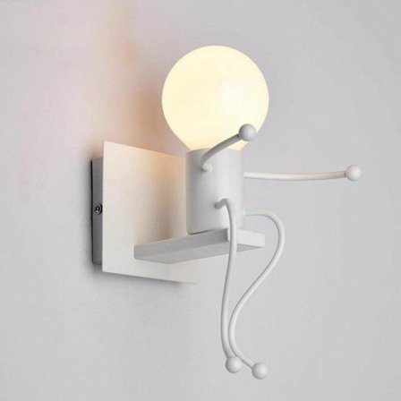 Vegglampe Industriell Kreativ Lamper Innendørs Retro Jern Ar