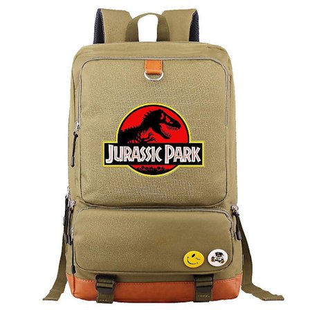 Jurassic Park Dinosaur Pattern Ryggsekk Ungdom Student Skoleveske Høykapasitets reiseveske Ryggsekk 14