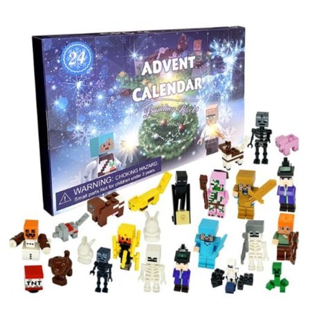 24-dele Julekalender Minecraft Byggeklodser Legetøj Jul Halloween Legetøjsgave Minifigur Sæt Puslespil Gave - WELLNGS 24PCS (LGL)
