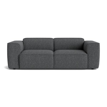 Aura 2.5-Sitzer-Sofa in Puente Grau/Blau, modernes Design, meliertes Muster, erstklassiger Sitzkomfort, langlebige Federung, Maße 73cm.