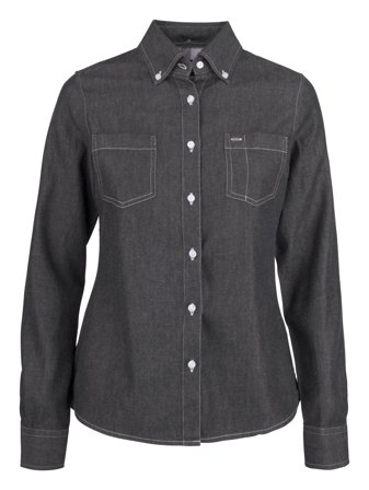 James Harvest Jupiter Woman Skjorta Svart denim Svart, Kläder