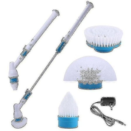 Elektrisk Spin Scrubber Turbo Scrub Rengjøringsbørste Trådløs Oppladbar Baderomsrenser Med Forlengelseshåndtak Adaptiv(,)