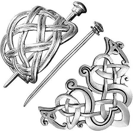 Hårpinne Vintage Metall 2 stk Hårklips Sølv Klips