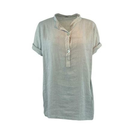 Skovbjerg Collection Hør bluse model Felicia Grå, Dame Bluser, Størrelse: ONE Size