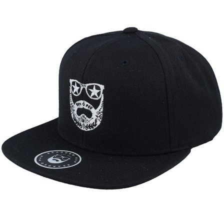 Bearded Man - Black snapback Czapka Z Daszkiem - Day of The Beard Black Snapback @ Hatstore