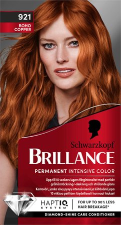Schwarzkopf Brillance Hårfarve 921 Boho Copper, Hår, Hårfarve, Permanent Hårfarve