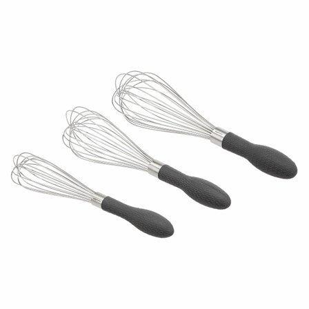 Vispset i rostfritt stål, 3 delar, grå, silver, grå/silver