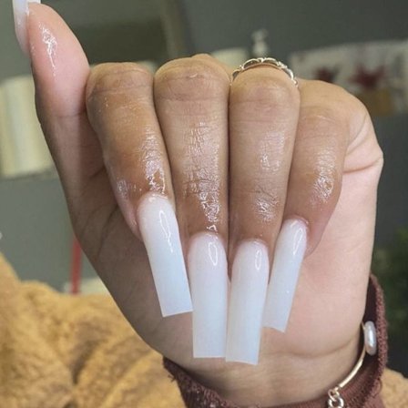 24stk Fake Nails Long French Z195 Z195