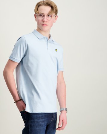 Lyle & Scott Plain Polo Shirt Blå Poloshirts Dreng - Kids Brand Store