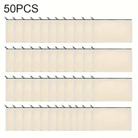 50-pack Tomma DIY-zip-påsar - Mångsidiga förvaringspåsar för smink, toalettartiklar & kontorsmaterial_OF