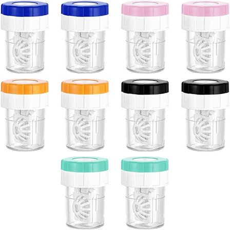 Kontaktlinsfodral - 10 stycken - Kontaktlinshållare - Behållare för linsrengöring