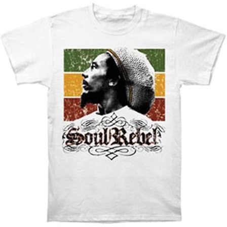 Bob Marley Herr Soul Rebel T-shirt Vit