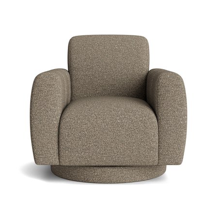 Chunk lænestol, drejefunktion - Mørk Beige - 78x85x76 - Lænestol