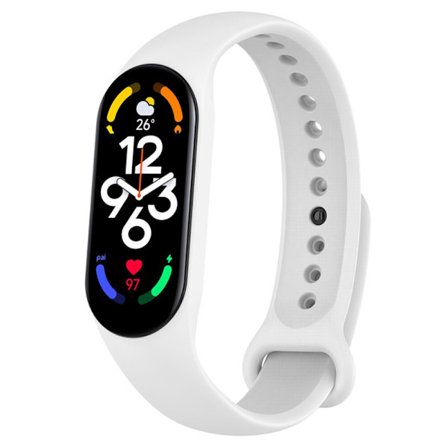Silikonarmbånd Xiaomi Mi Band 7 Hvid