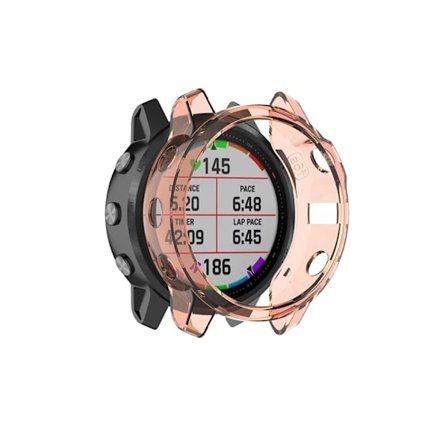 Garmin Fenix 6S / 6S Pro transparent skydd - Rosa