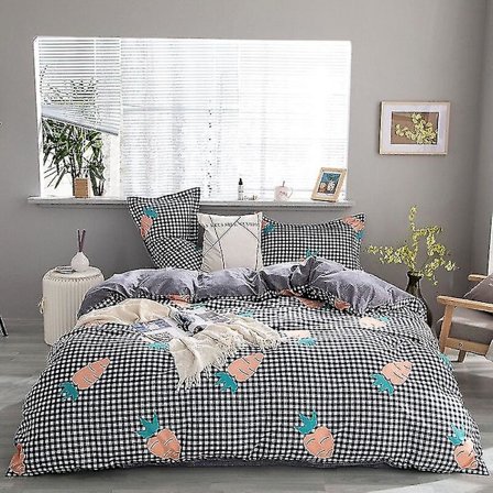 3/4-delat set Kawaii Snoopy tecknad bomullstäcke lakan örngott Anime bekväm mjuk hushållssängkläder artikel gåvor