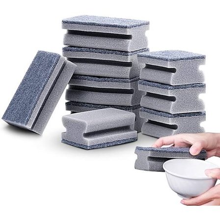 Skuresvampe Pakke med 10 Husholdningssvampe Genanvendelig Skuresvamp Rengøring / Genstande Ridsefri Rengøringspuder 10 x 7 x 4,3 cm til Rengøring af 