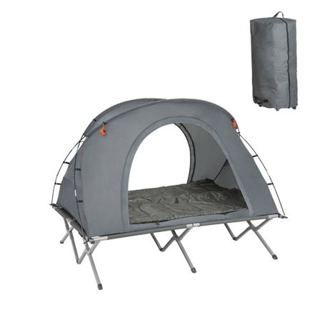 Rootz 4-in-1 Camping Telttasetti - Telttasänky - Leirintätuoli - Makuupussi - Kestävä Oxford Nylon - Helppo kuljettaa - Hyttyssuoja - 194cm x 157cm x