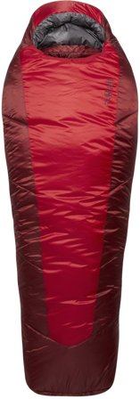 Rab Solar Eco 3 naisten makuupussi, -8°C Ascent Red