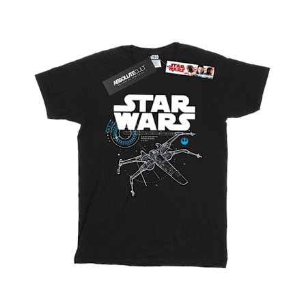 Star Wars Dam/Damer The Last Jedi X-Wing Bomull Boyfriend T-shirt